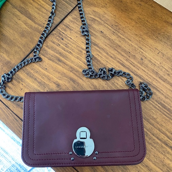 Longchamp Bags Longchamp Cavalcade Leather Crossbody In Merlot Poshmark